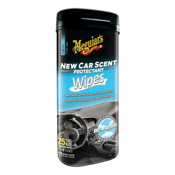 Meguiar's New Car Scent Protectant Wipes, G4200, 30 Count