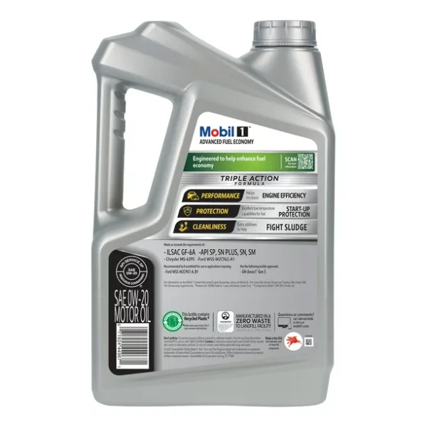 0W-20 Mobil 1 Advanced Fuel Economy Motor Oil 5L - Image 3