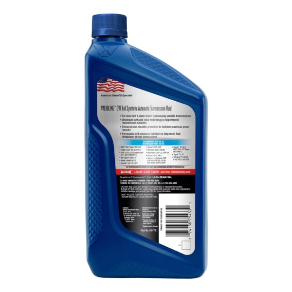 Valvoline Full Synthetic CVT Fluid - 1 QT - Image 2