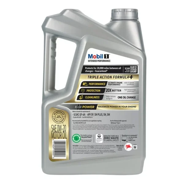 0W-20 Mobil 1 Extended Performance Motor Oil 5L - Image 3