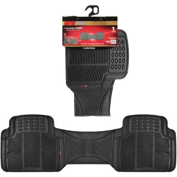 Motor Trend Heavy Duty 3-Piece Rubber Mats-MT-883-BK