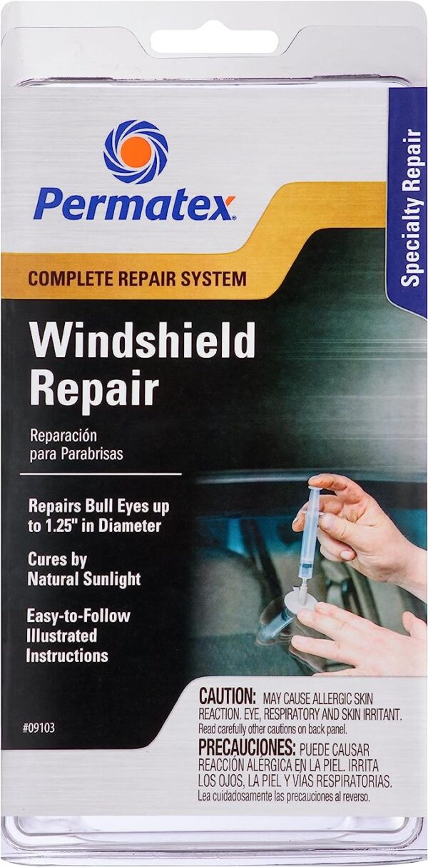 Permatex Windshield Repair Kit For Chipped And Cracked Windshields - 09103