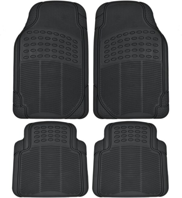 BDK Heavy Duty 4-Piece Rubber Mats-MT-654-BK - Image 2