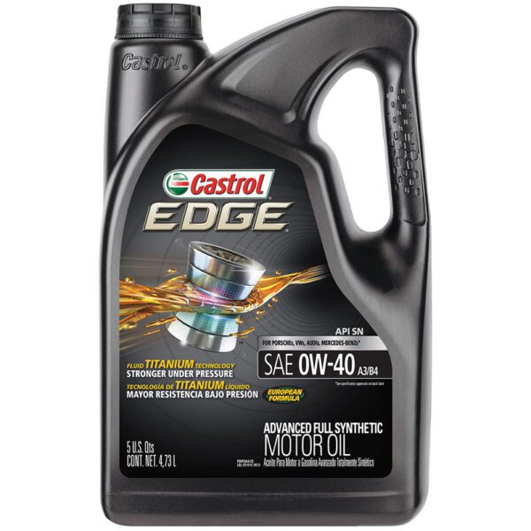 0w-40 Castrol Edge Titanium Technology Motor Oil 5L