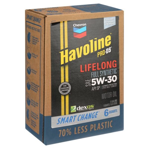 5W-30 Havoline Full Synthetic Motor Oil - 6 Quarts Smart Box