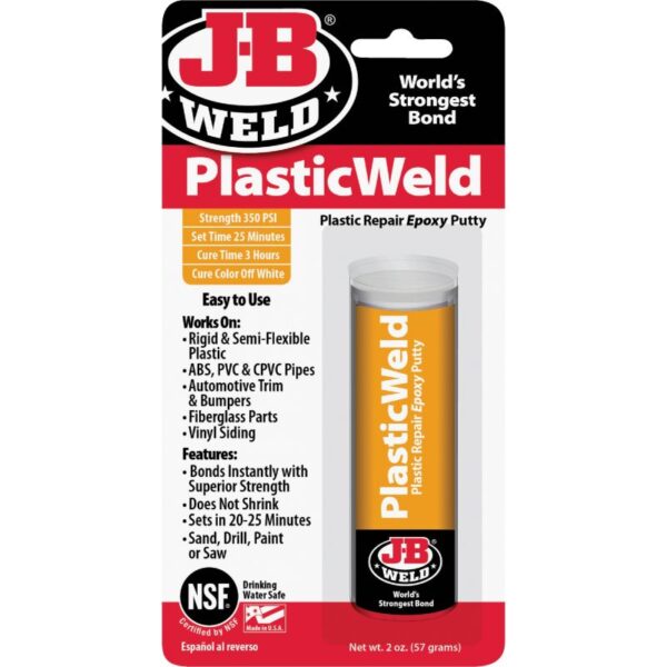 J-B Weld 8237 Plastic Weld Repair Epoxy Putty - 2 oz. - Image 5