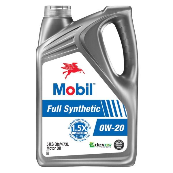 0W-20 Mobil Full Synthetic Motor Oil - 5 Quarts