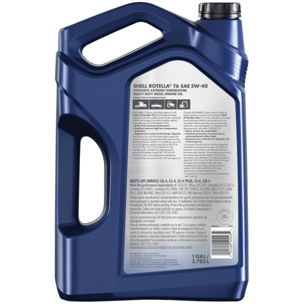 5W-40 Shell Rotella Diesel Full Synthetic Motor Oil - Image 2