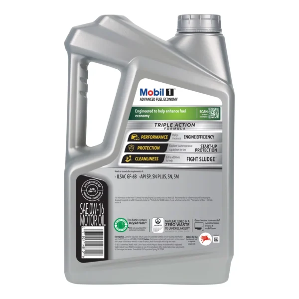 0W-16 Mobil 1 Advanced Full Synthetic Motor Oil 5L - Image 2