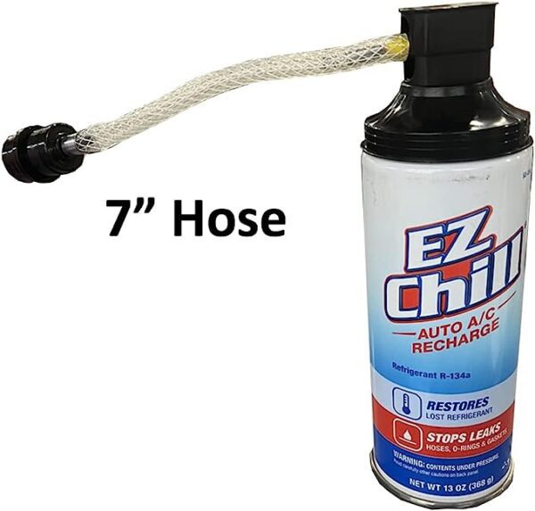 EZ Chill Car Air Conditioner Refrigerant Stop Leak Kit, Restores Lost Refrigerant and Stop Leaks in O Rings, Hoses and Gaskets, Includes Disposable Recharge Hose, 13 Oz - Image 3