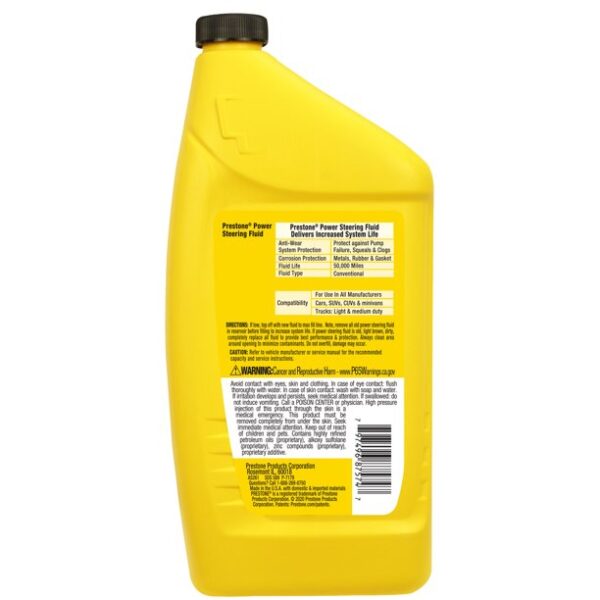 Prestone Power Steering Fluid - 946ml - Image 2